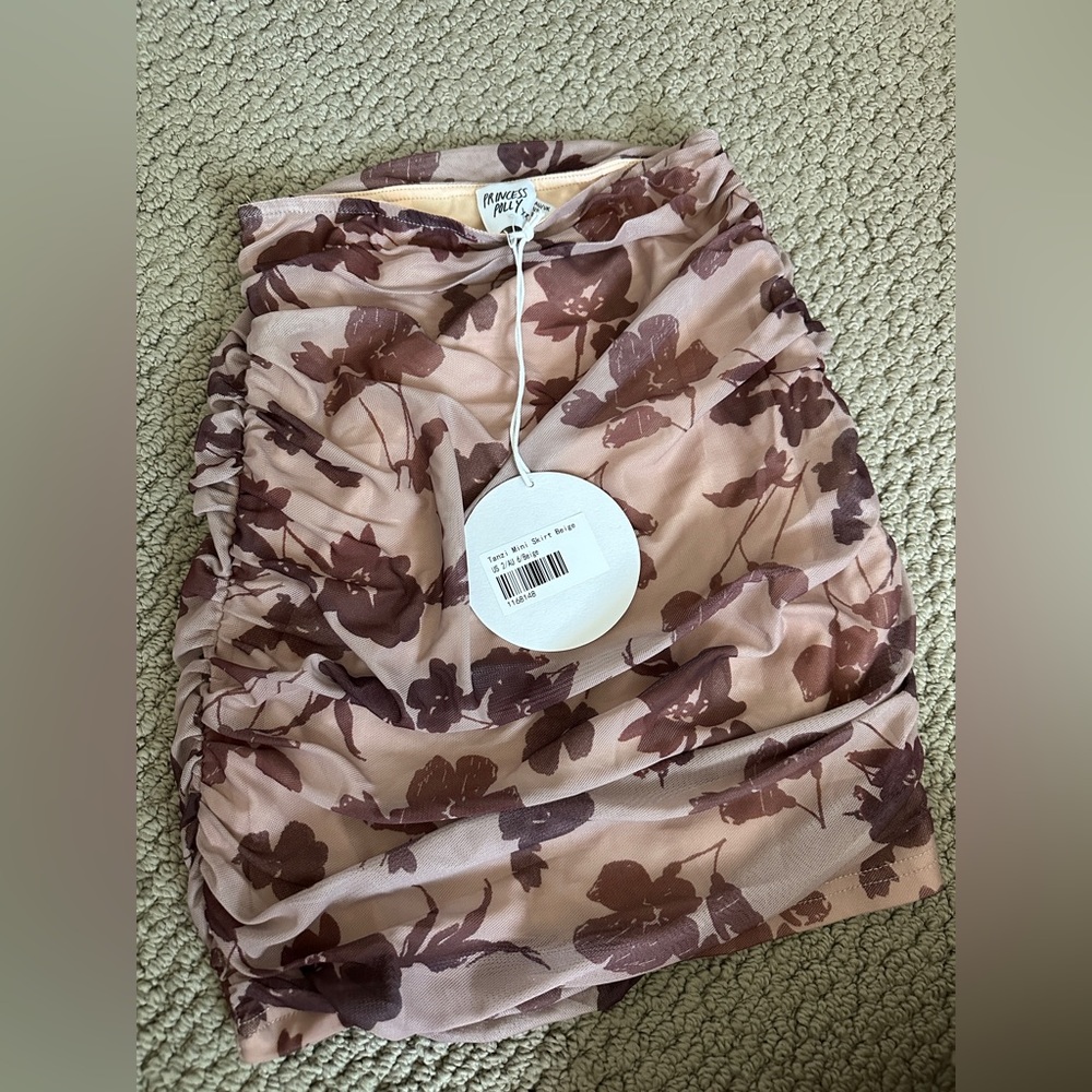 Princess Polly TANZI MINI SKIRT BEIGE